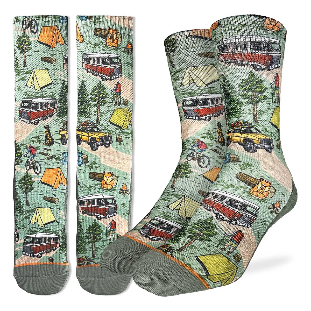 Chaussettes de camping vintage pour hommes