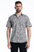 Java Short Sleeve Shirt in Charcoal and White