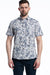 Honululu Short Sleeve Shirt in White and Navy