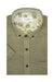Staffordshire Linen Blend Short Sleeve Shirt in Moss Green