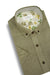 Staffordshire Linen Blend Short Sleeve Shirt in Moss Green