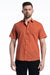 Berkshire Linen Blend Short Sleeve Shirt in Paprika