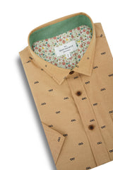 Chemise à manches courtes facile d'entretien Killygordon en orange persan