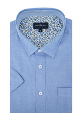 Chemise à manches courtes facile d'entretien Portsalon en bleu bleuet