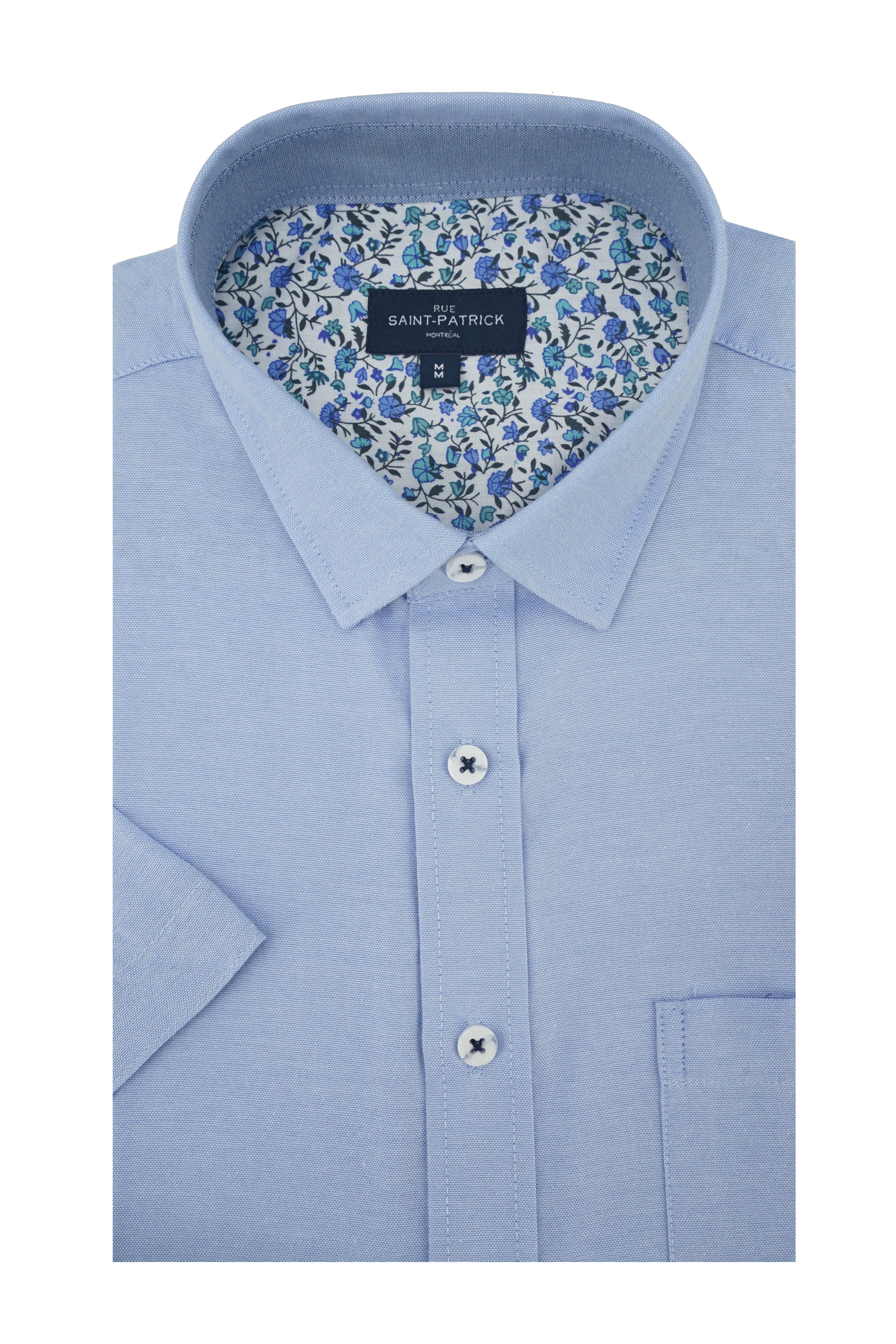 Chemise à manches courtes facile d'entretien Sinaloa en bleu ciel