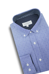 Chemise Hamilton sans plis en bleu céruléen