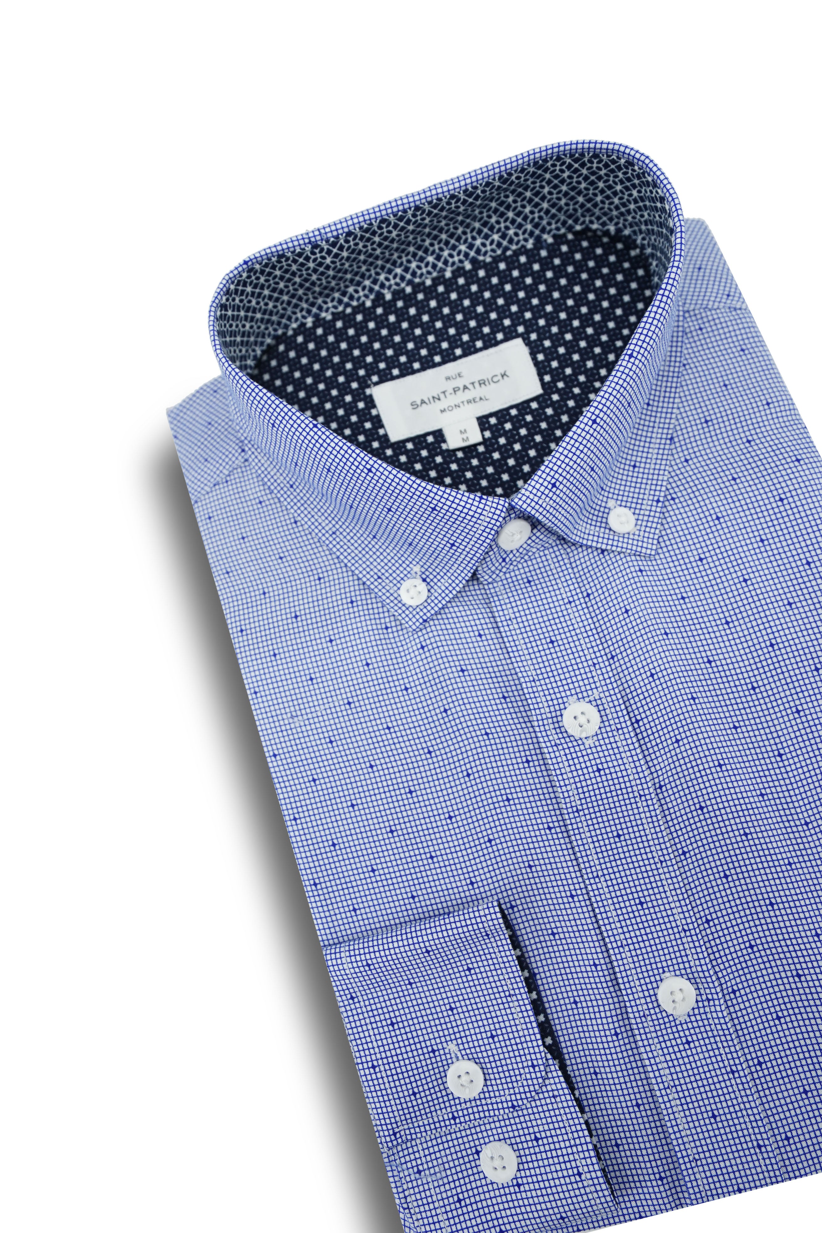 Chemise Hamilton sans plis en bleu céruléen