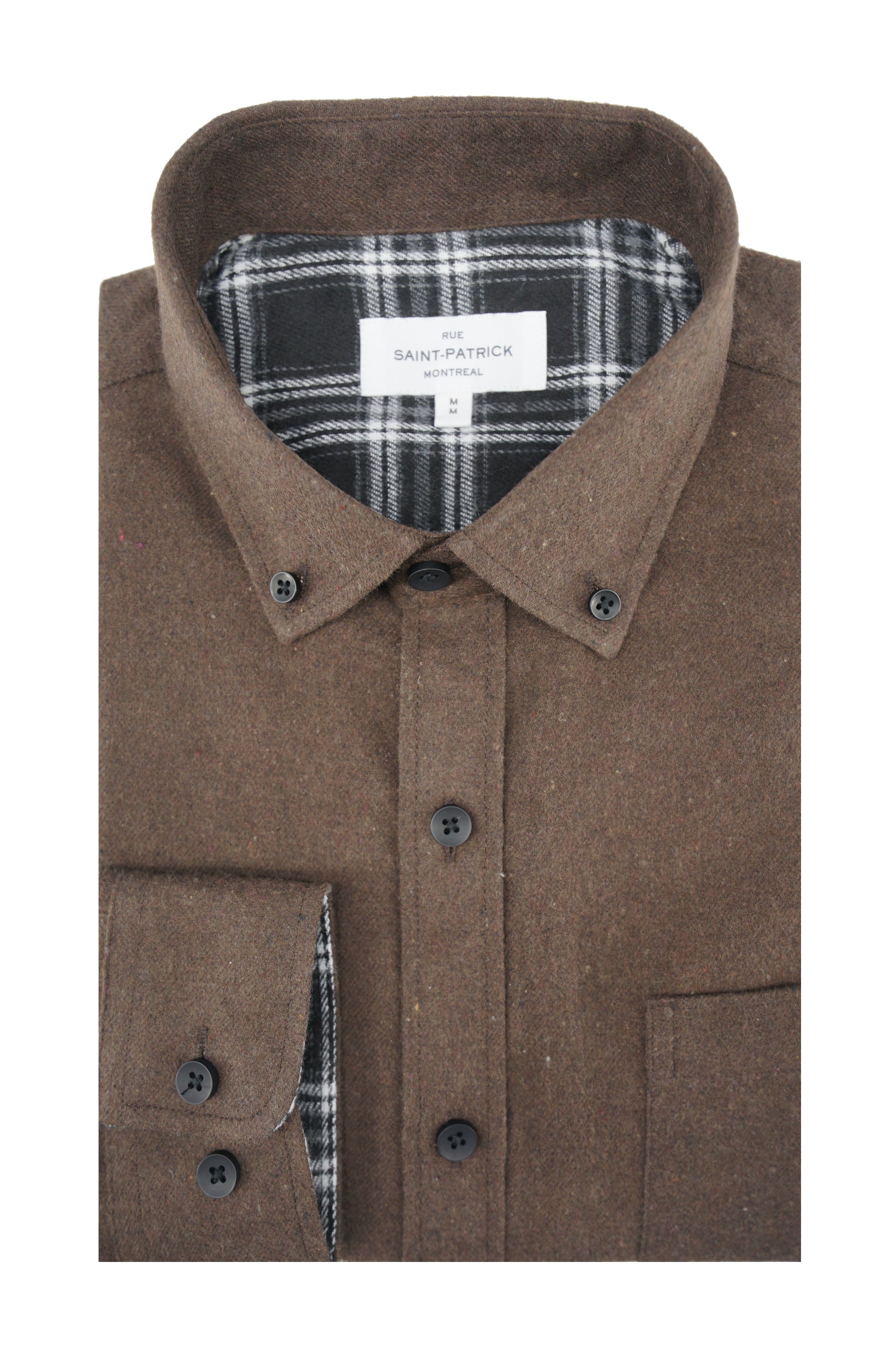 Helsinki Brushed Diagonal Twill Shirt in Espresso