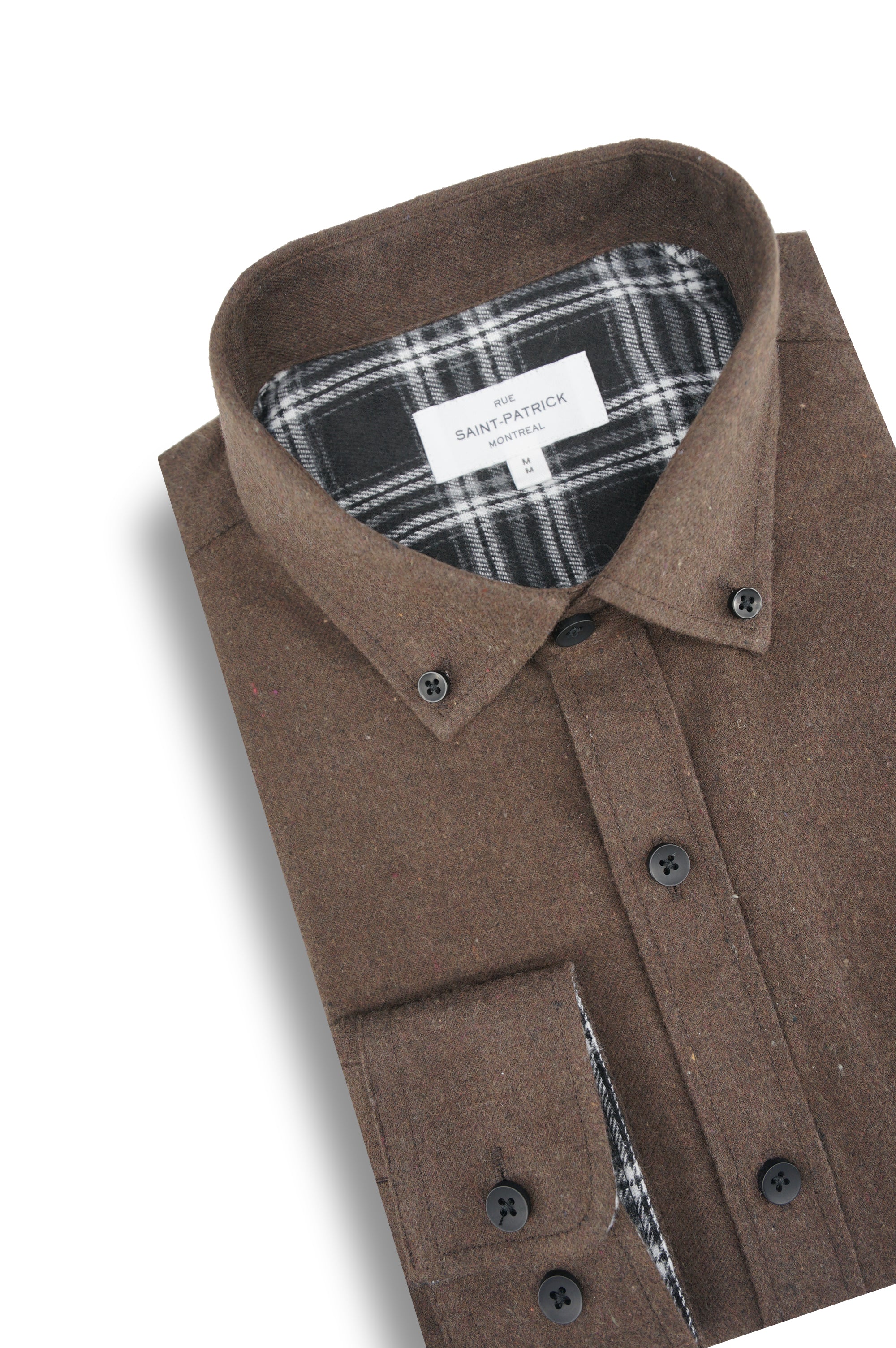 Helsinki Brushed Diagonal Twill Shirt in Espresso