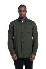 Chemise en sergé brossé diagonal Zurich en mousse foncée