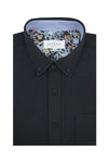 Chemise Oxford facile d'entretien Turing en noir
