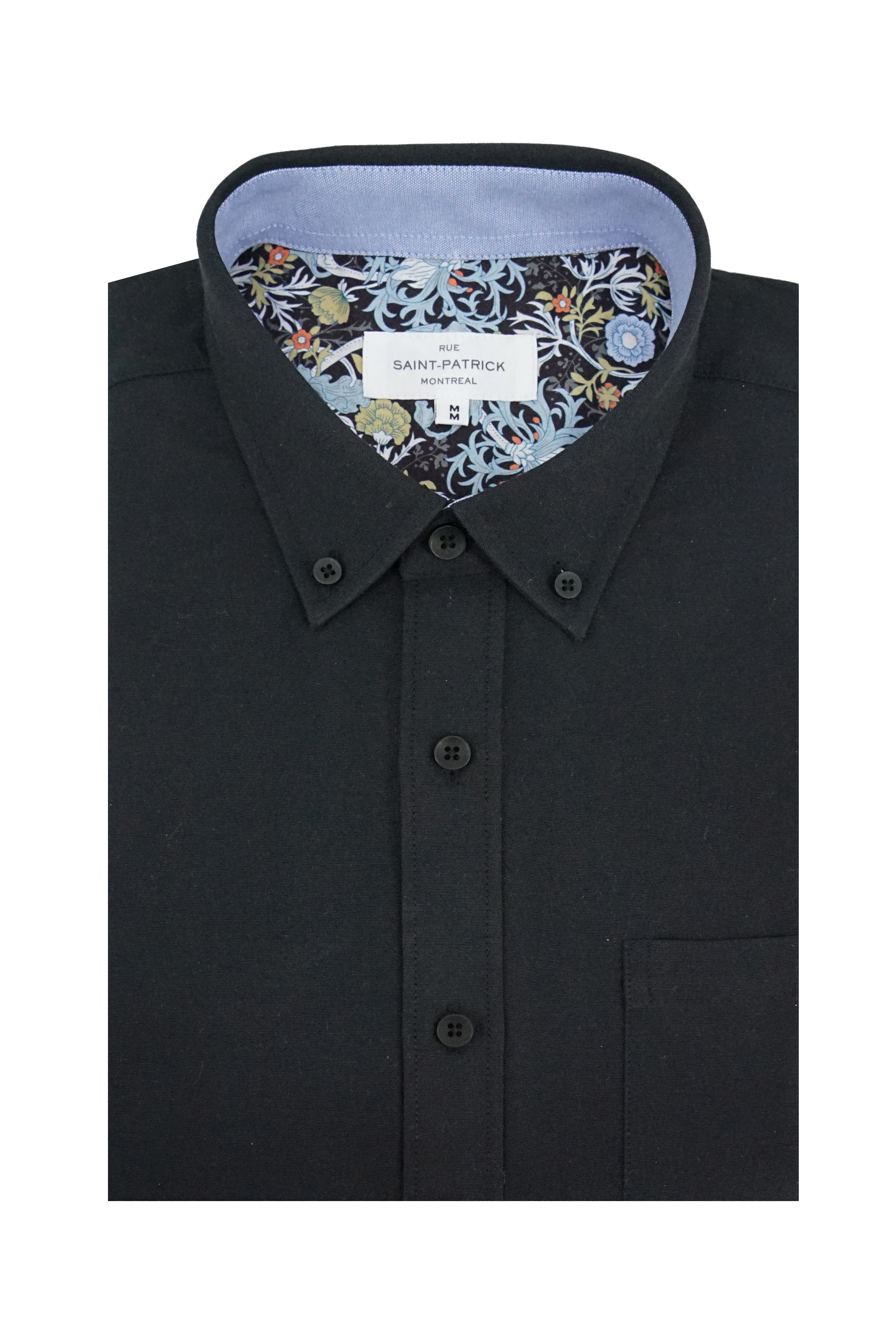 Chemise Oxford facile d'entretien Turing en noir