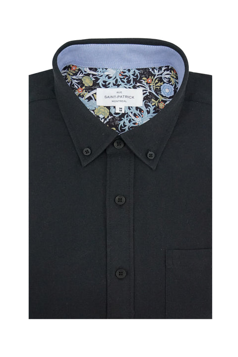 Turing Easy-Care Oxford Shirt in Black