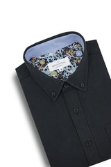 Chemise Oxford facile d'entretien Turing en noir