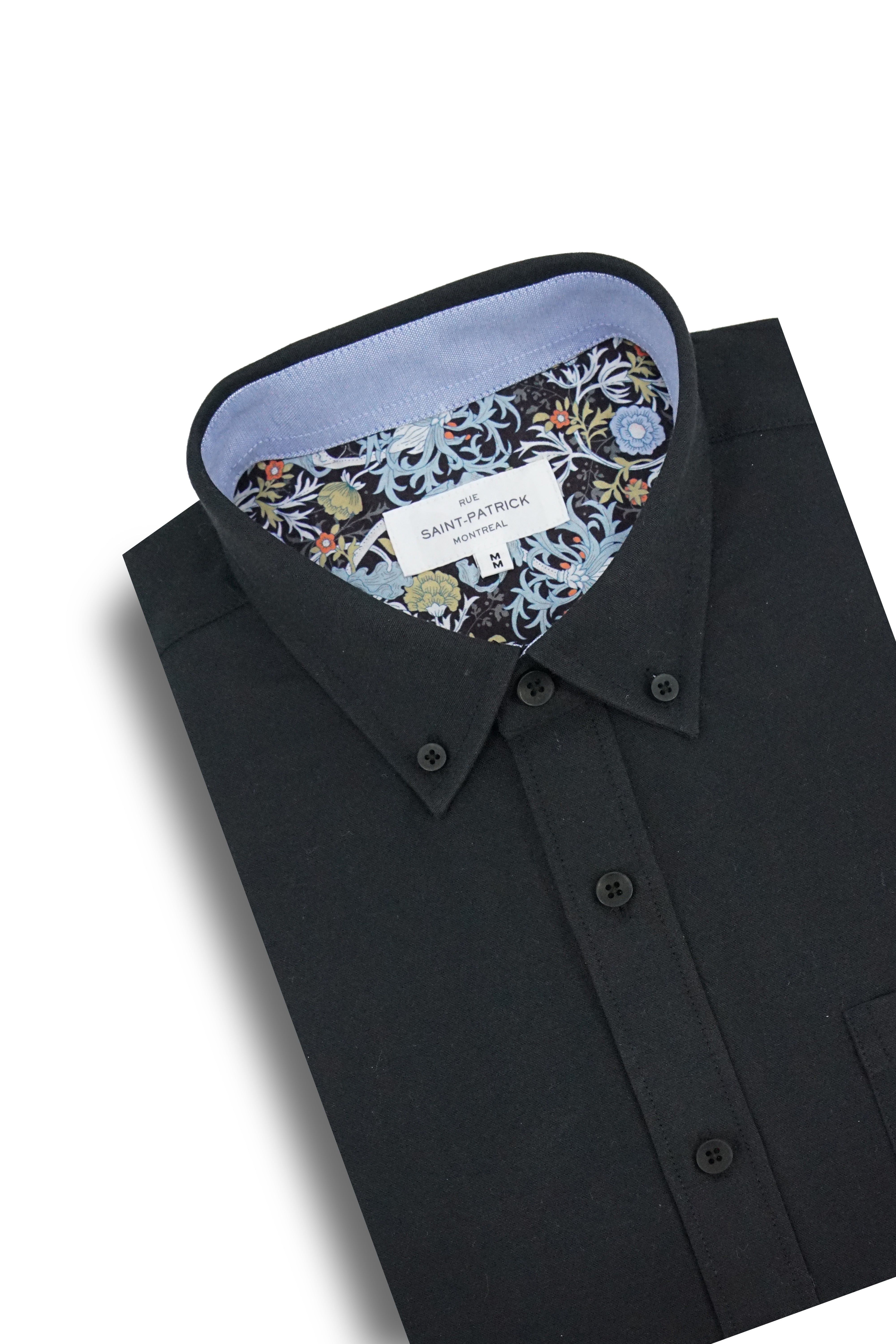 Chemise Oxford facile d'entretien Turing en noir