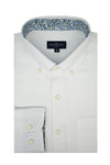 Chemise Oxford facile d'entretien Descartes en blanc