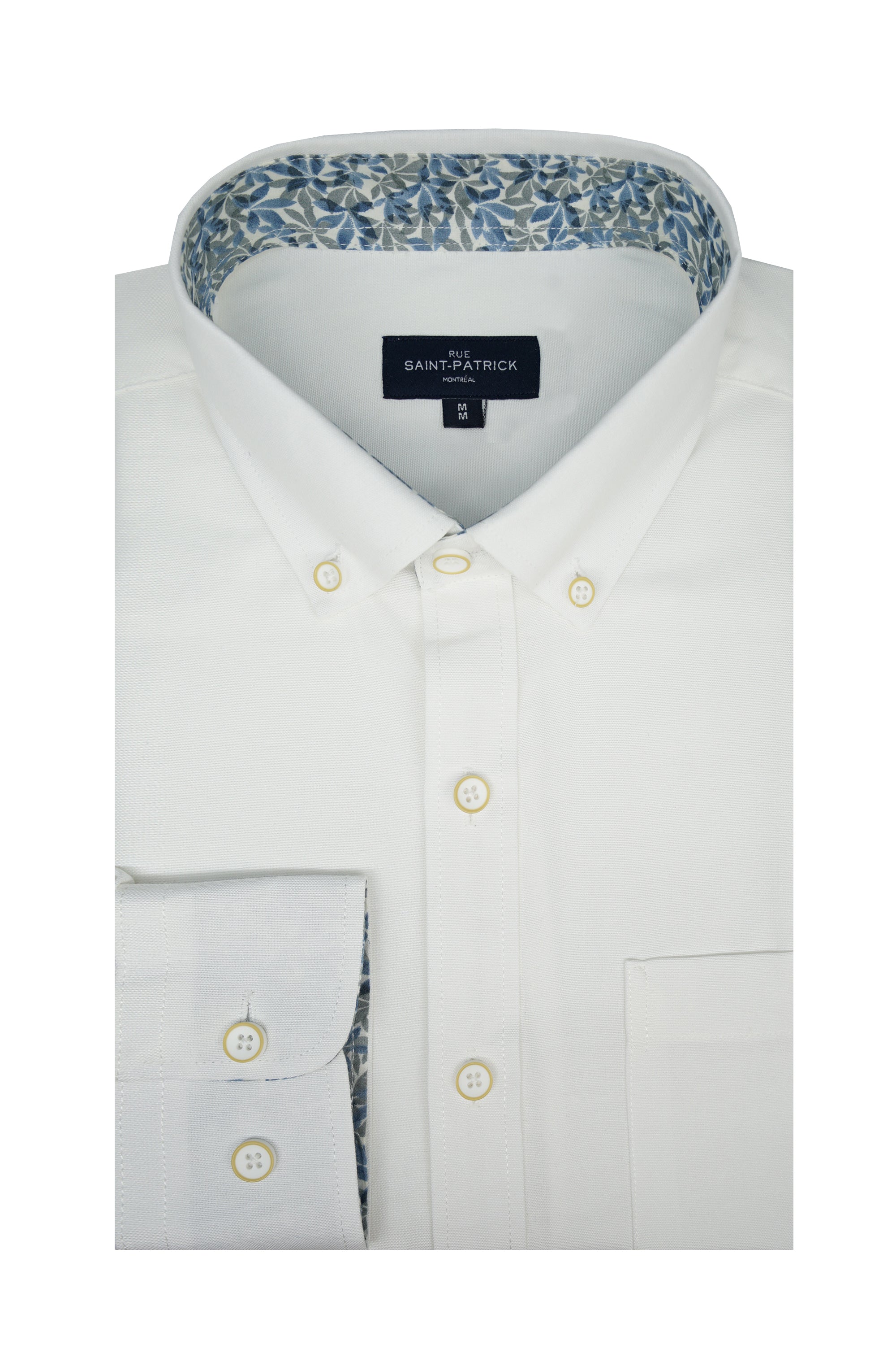 Chemise Oxford facile d'entretien Descartes en blanc