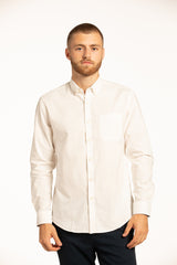 Chemise Oxford facile d'entretien Descartes en blanc