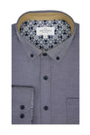 Chemise Oxford facile d'entretien Bombardier en gris foncé