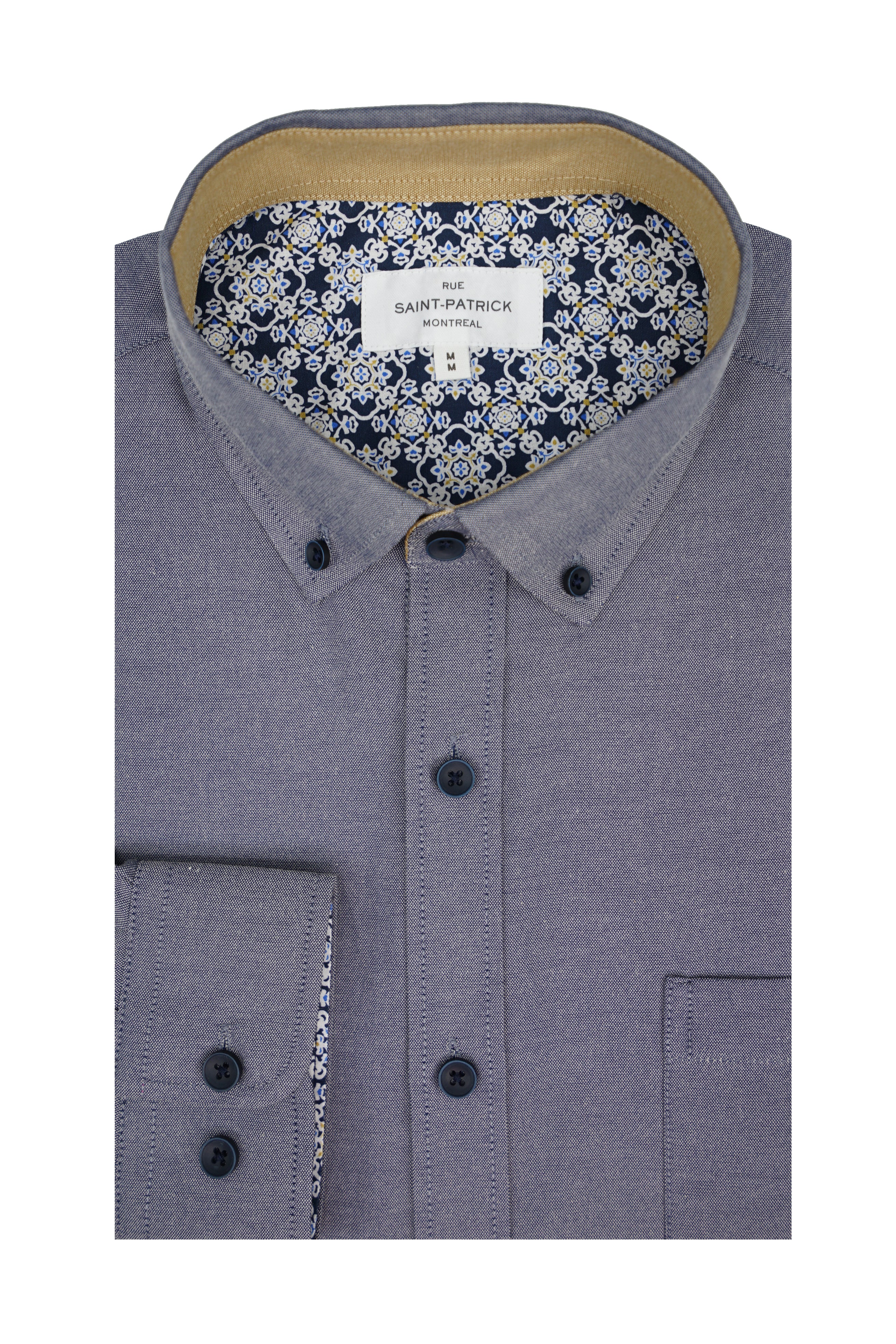 Chemise Oxford facile d'entretien Bombardier en gris foncé