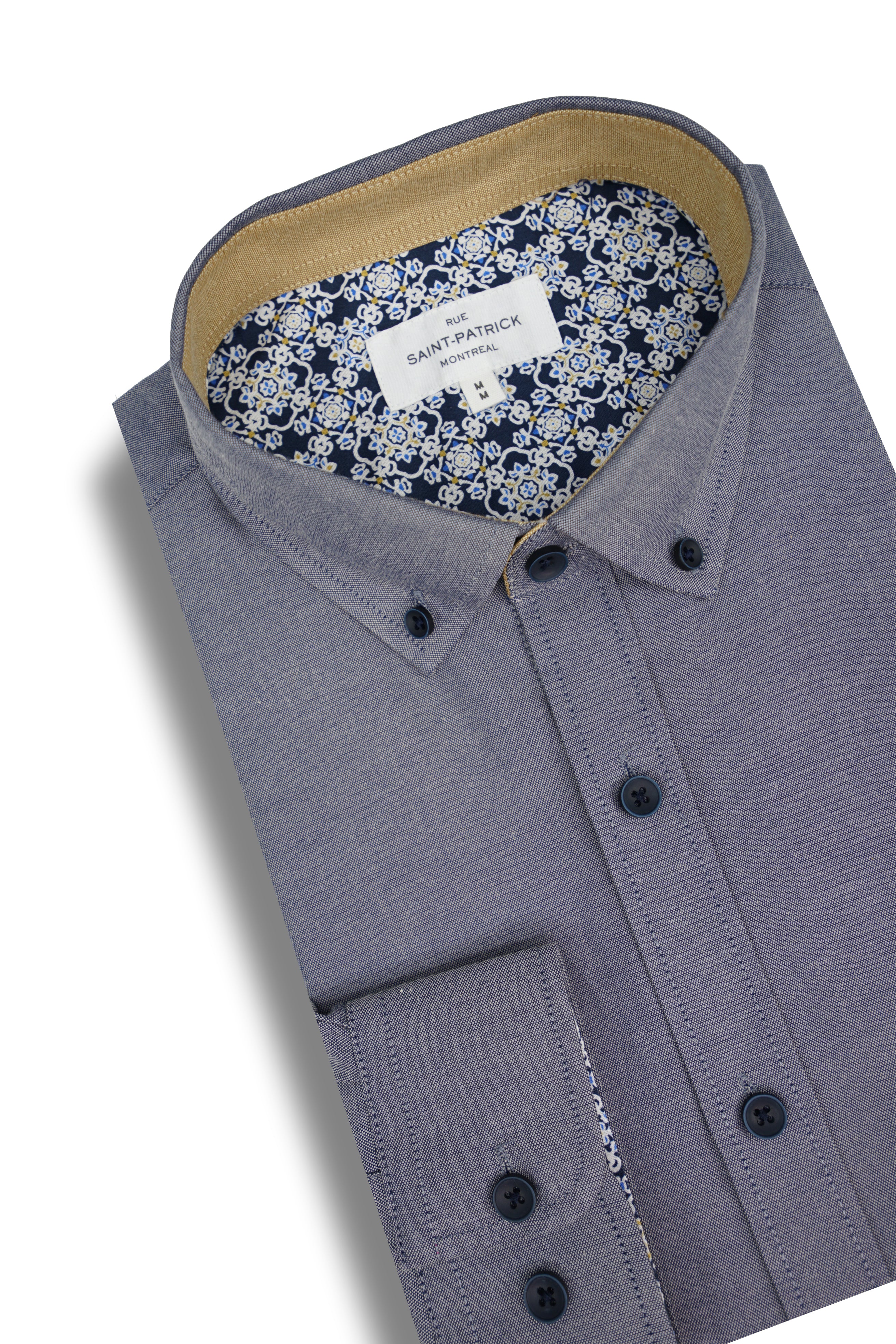 Chemise Oxford facile d'entretien Bombardier en gris foncé