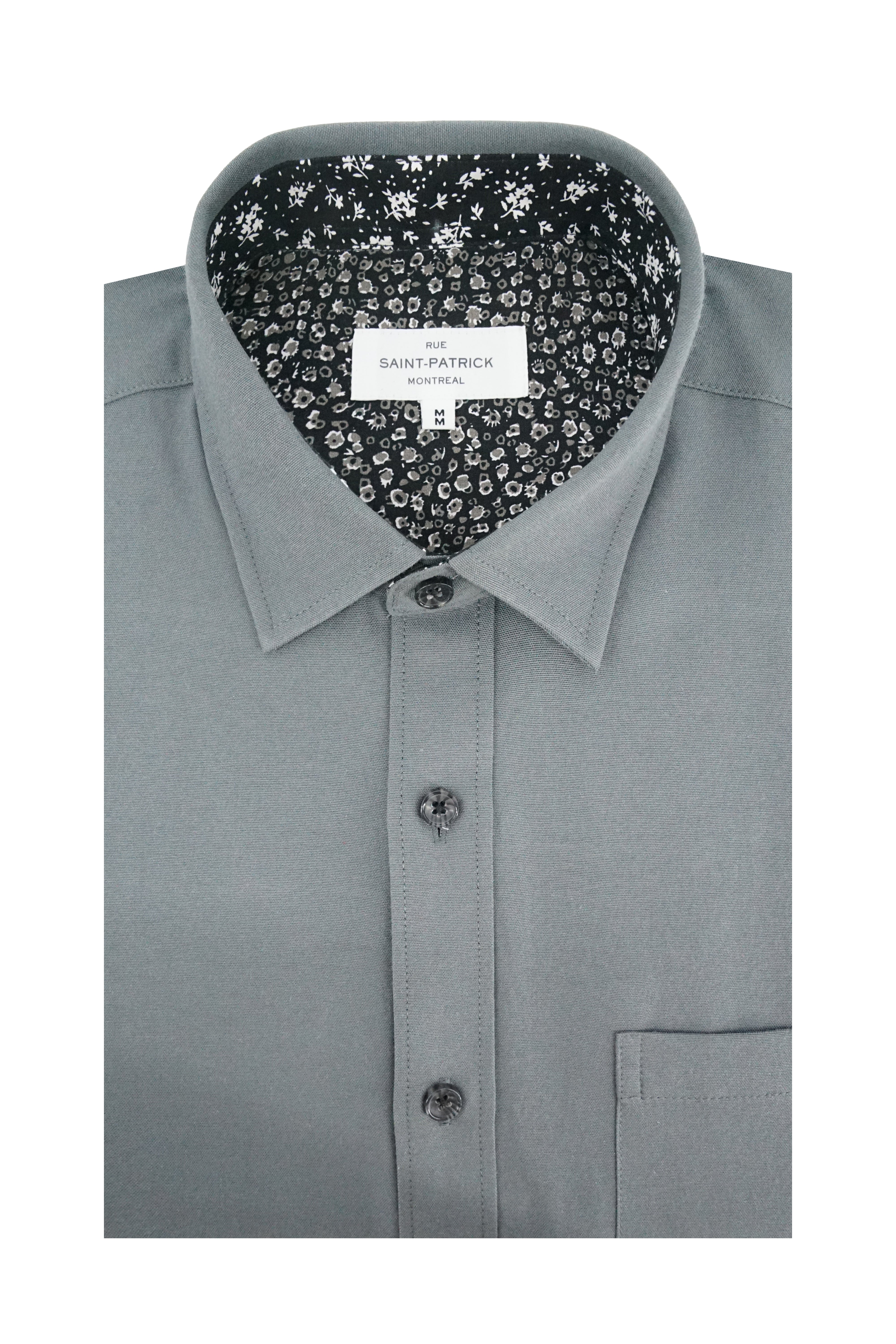 Rolland Easy-Care Oxford Shirt in Rhino Grey