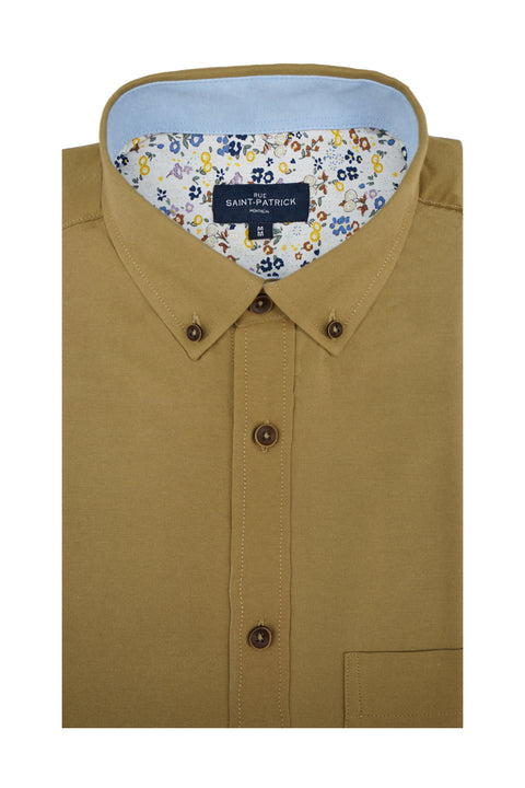 Leeds Easy-Care Oxford Shirt in Caramel