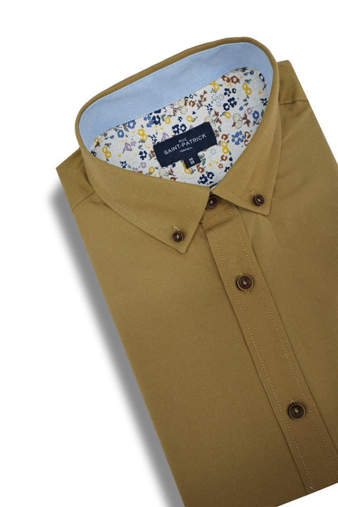 Leeds Easy-Care Oxford Shirt in Caramel