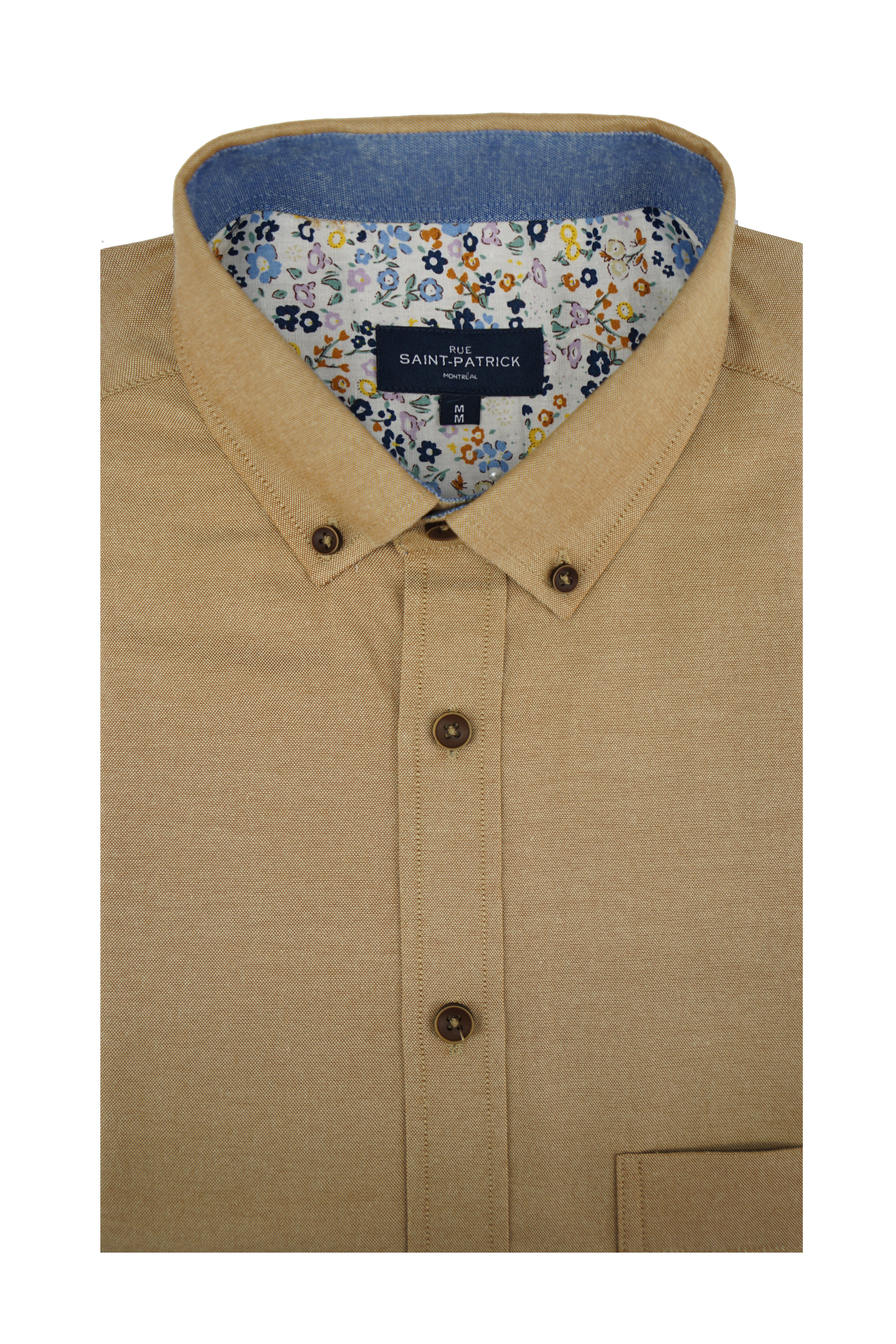 Chemise Oxford facile d'entretien Manzikert en papaye