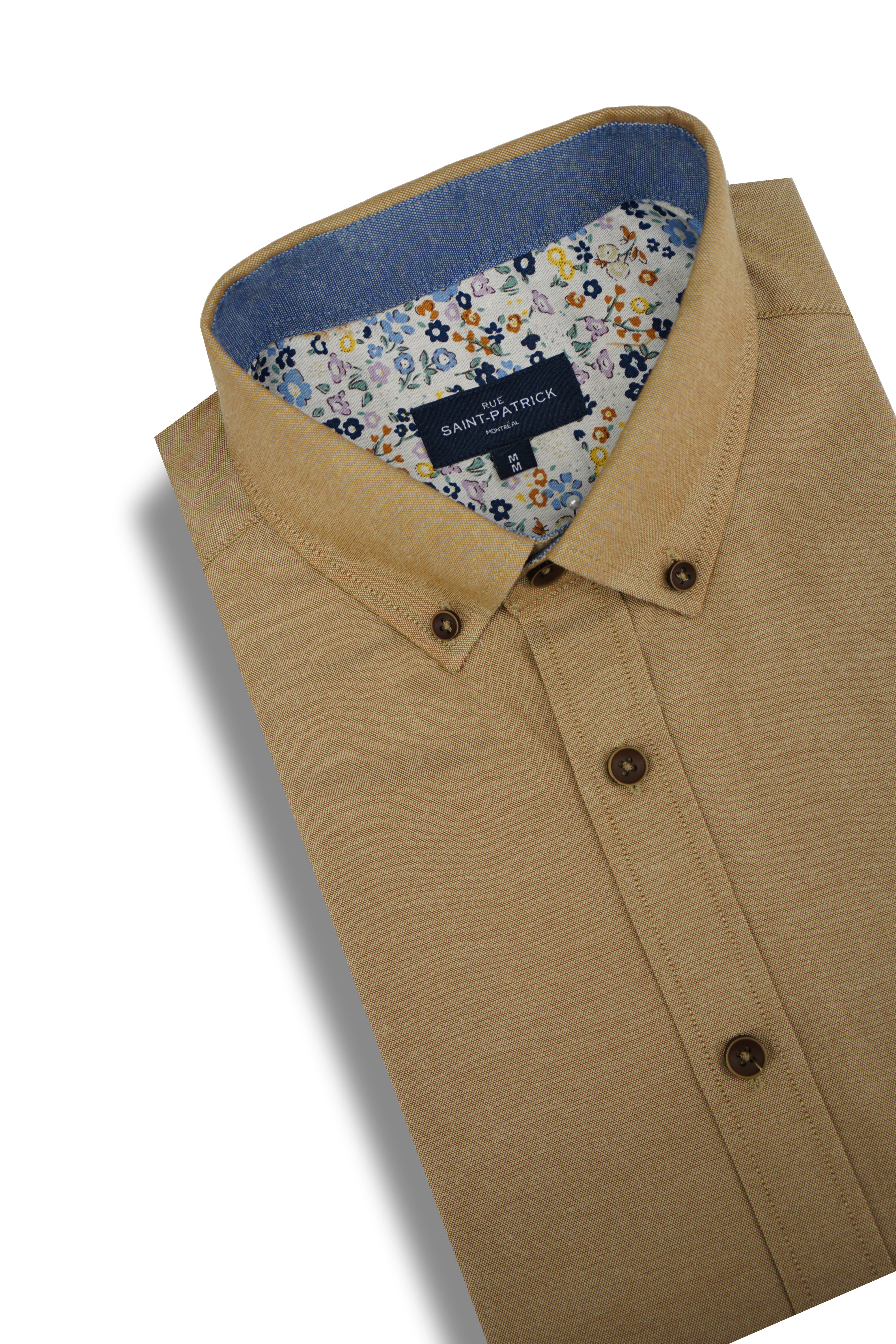Chemise Oxford facile d'entretien Manzikert en papaye