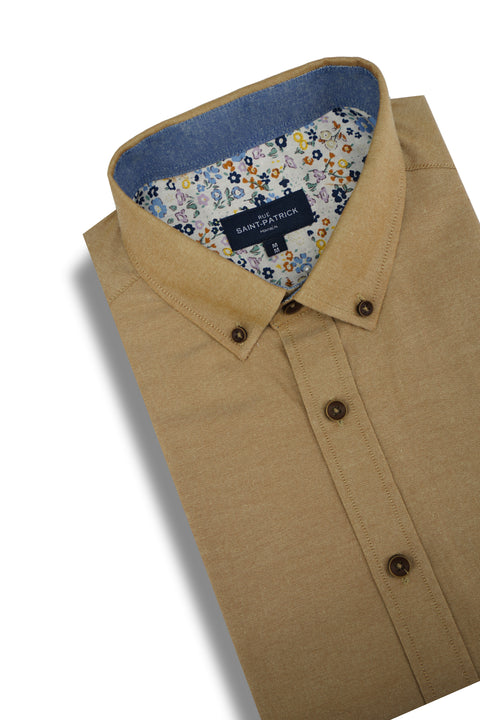 Manzikert Easy-Care Oxford Shirt in Papaya