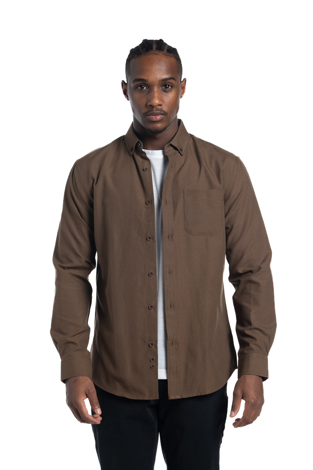 Chemise Orleans Easy Care en caramel