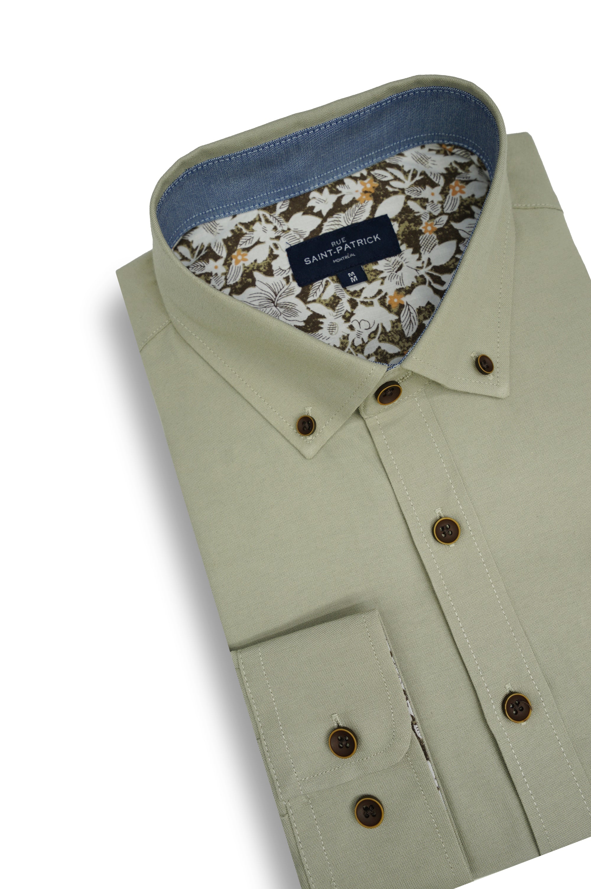Chemise facile d'entretien Strasbourg en noisette