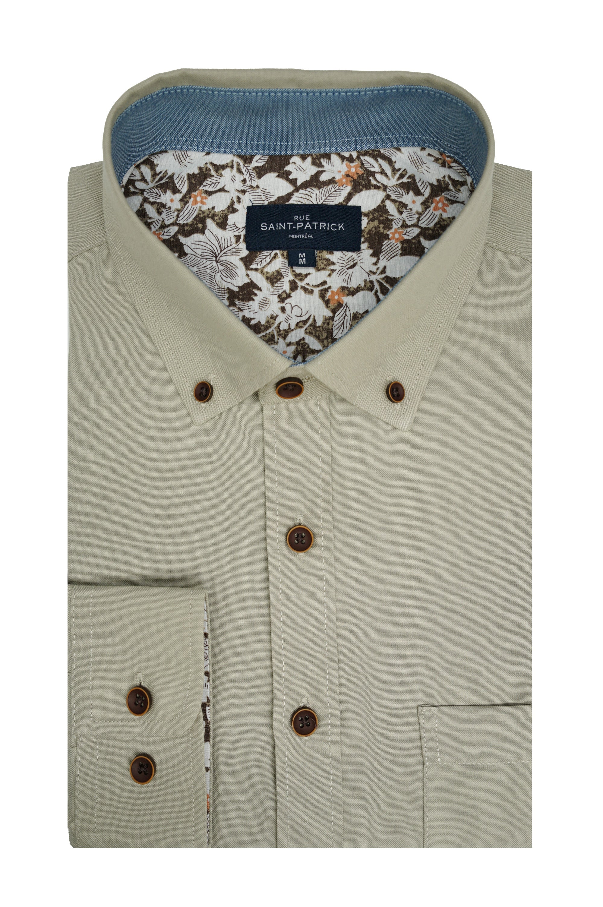 Chemise facile d'entretien Strasbourg en noisette