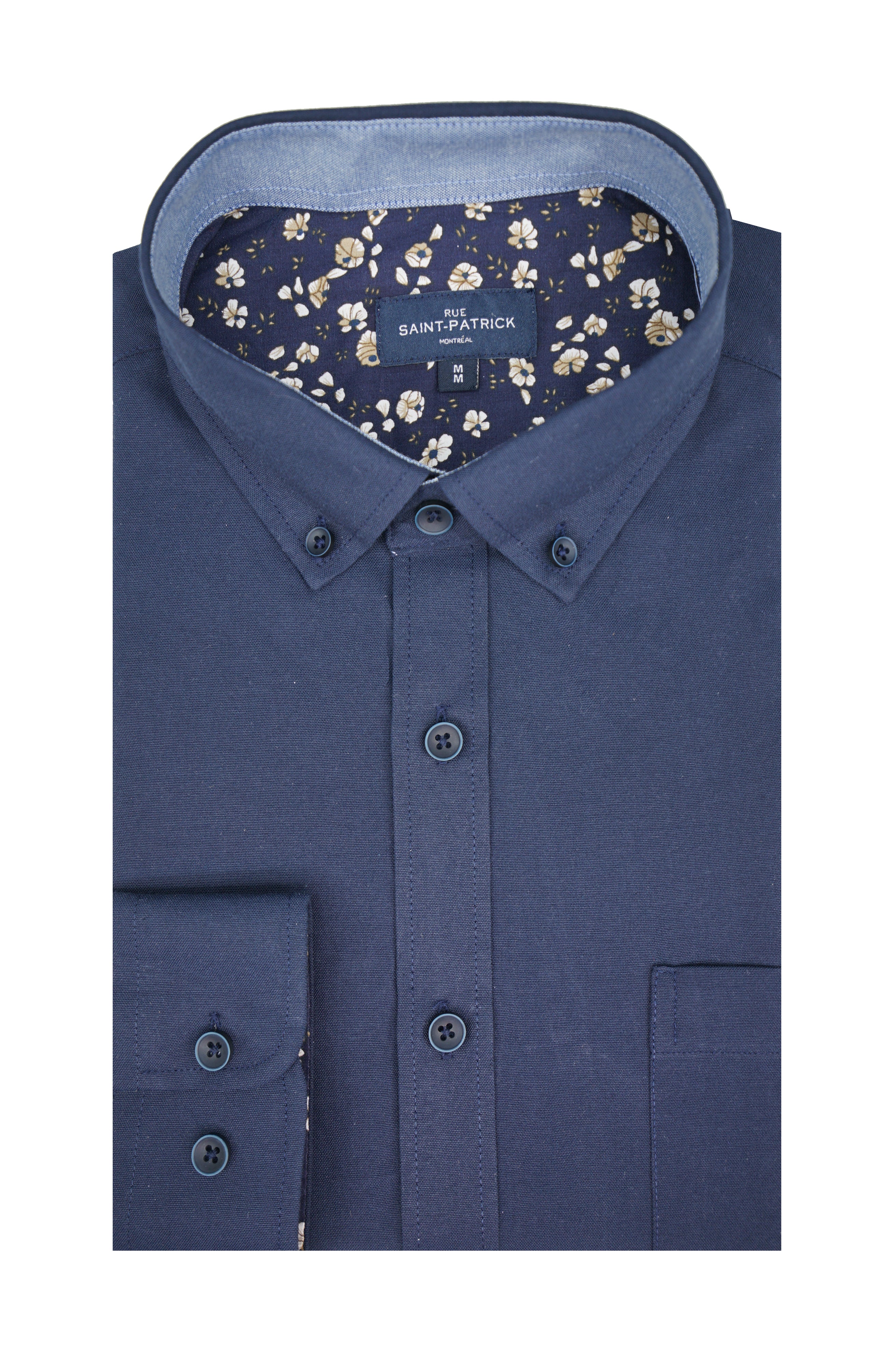 Chemise facile d'entretien Lorimier en bleu nuit