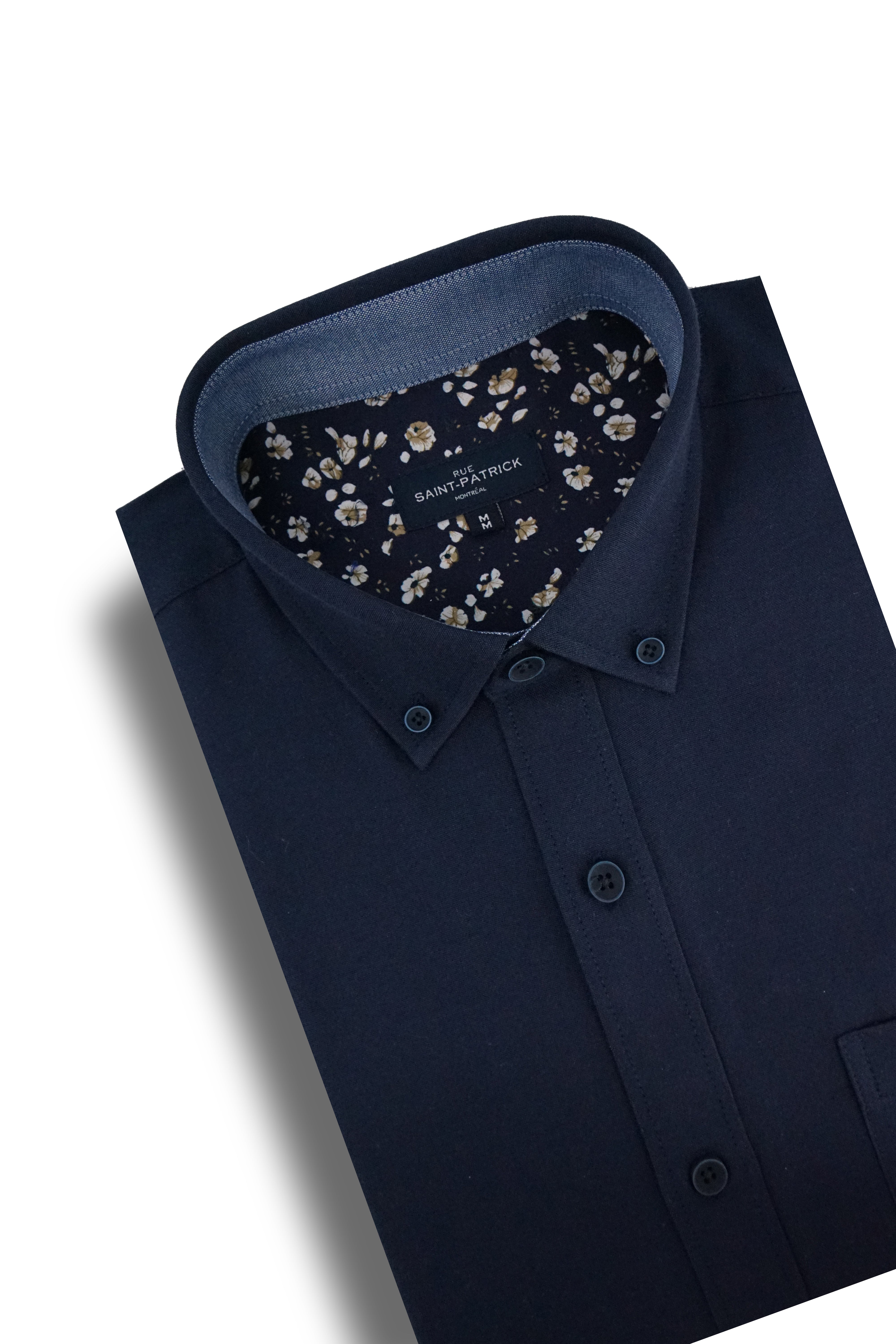 Vaillancourt Easy-Care Oxford Shirt in Navy