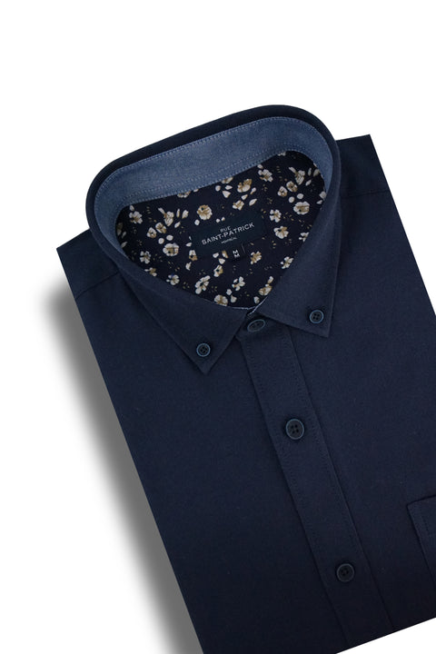 Vaillancourt Easy-Care Oxford Shirt in Navy