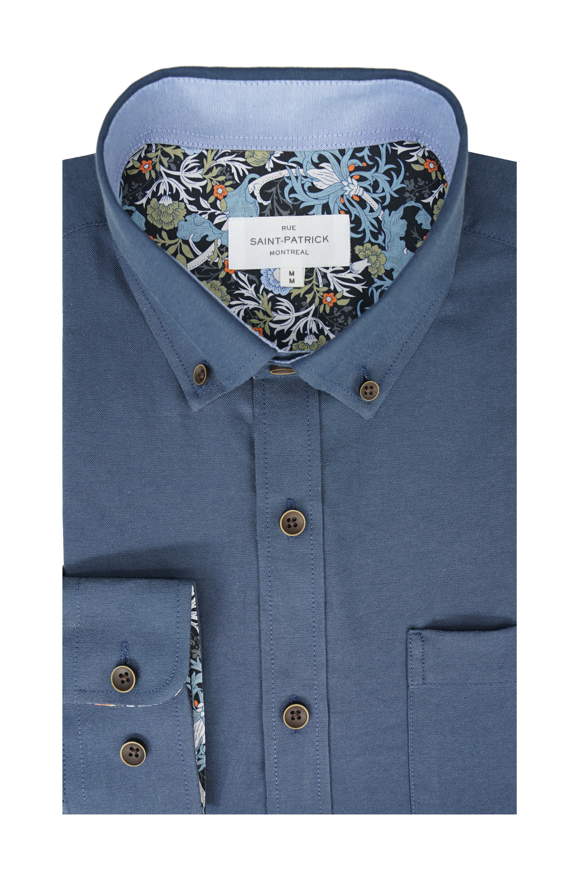 Merignac Easy-Care Shirt in Airforce Blue