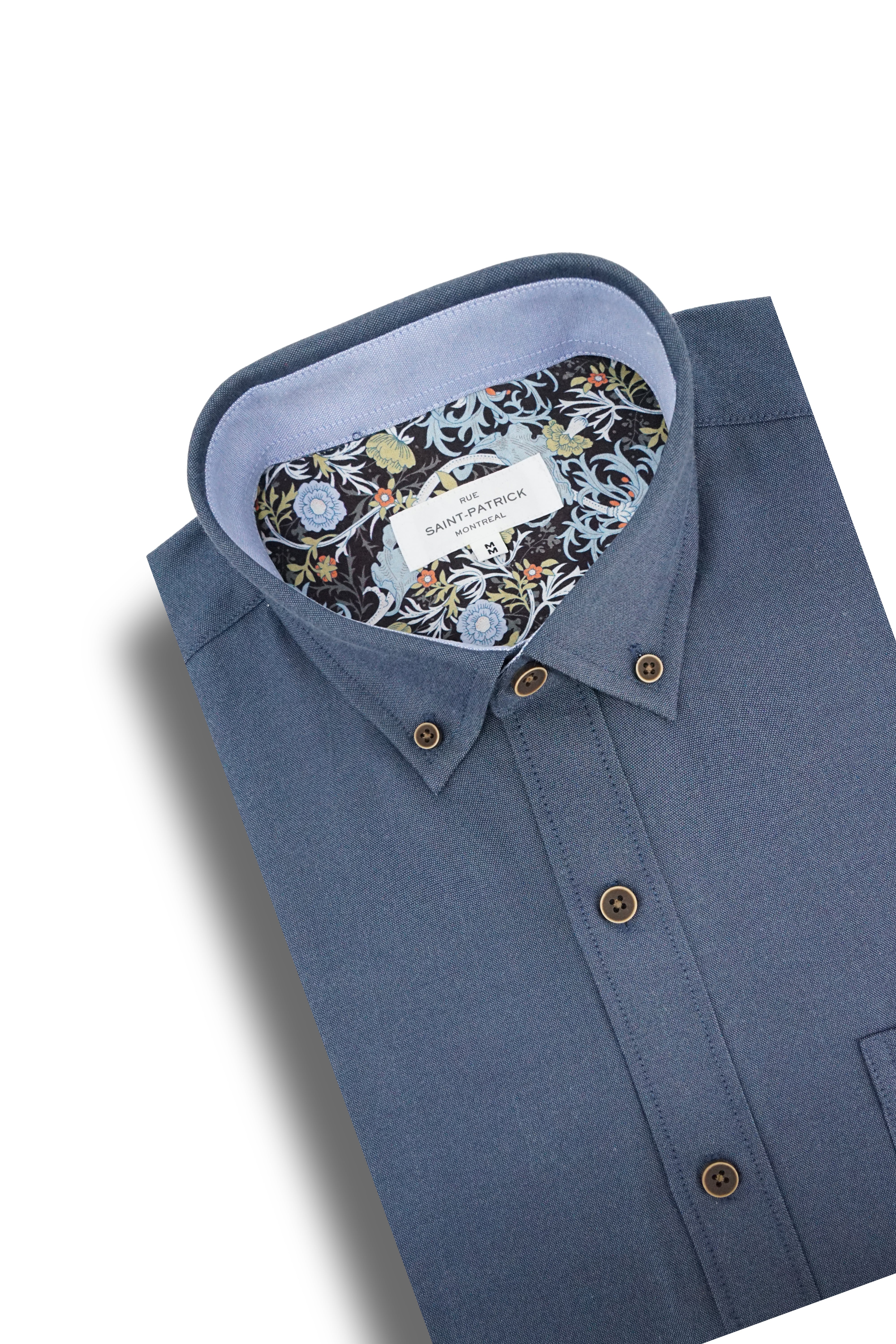 Colbert Easy-Care Oxford Shirt in Airforce Blue
