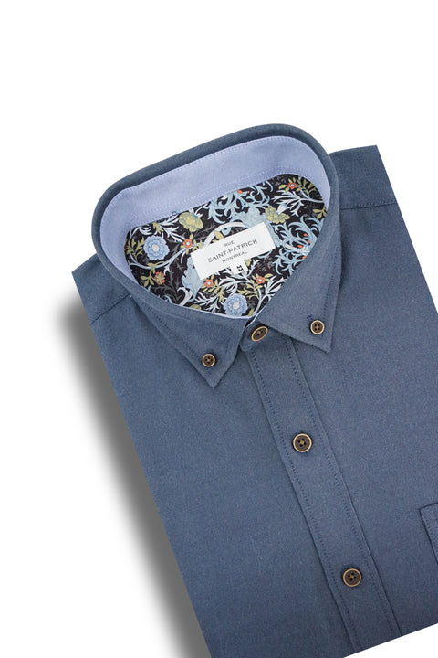 Colbert Easy-Care Oxford Shirt in Airforce Blue