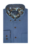 Chemise facile d'entretien Athens en indigo