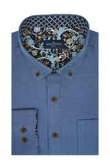 Chemise facile d'entretien Athens en indigo