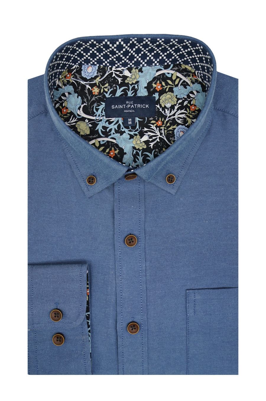 Chemise facile d'entretien Athens en indigo