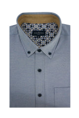Foyle Easy-Care Oxford Shirt in Dusty Blue
