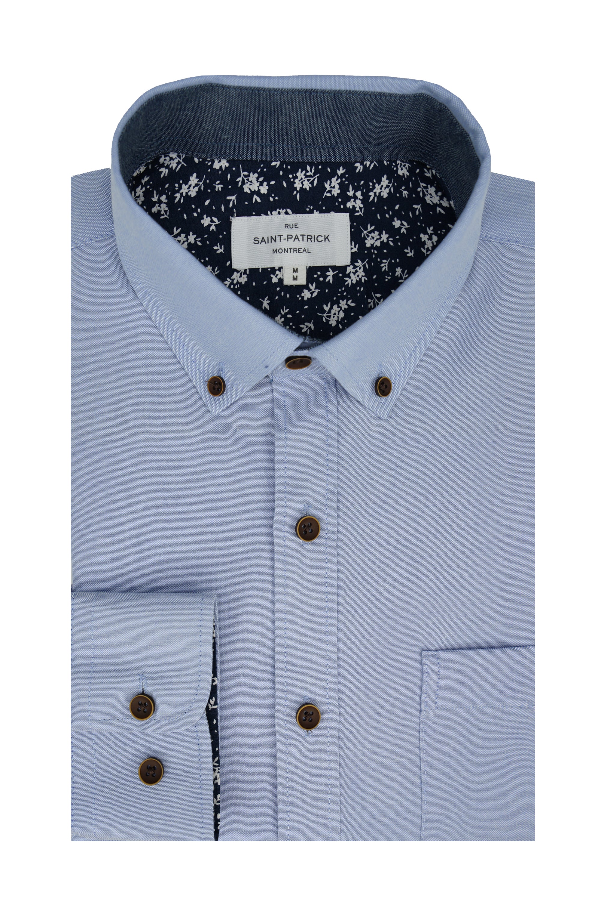 Chemise Oxford facile d'entretien Eastbourne en bleu clair