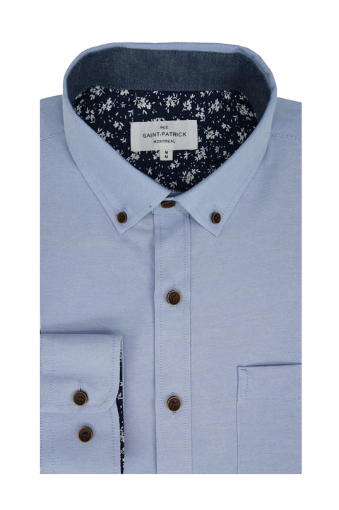 Eastbourne Easy-Care Oxford Shirt in Light Blue