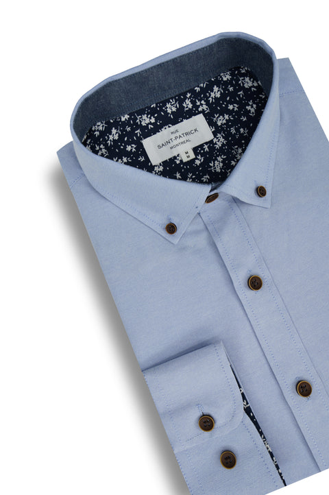 Eastbourne Easy-Care Oxford Shirt in Light Blue