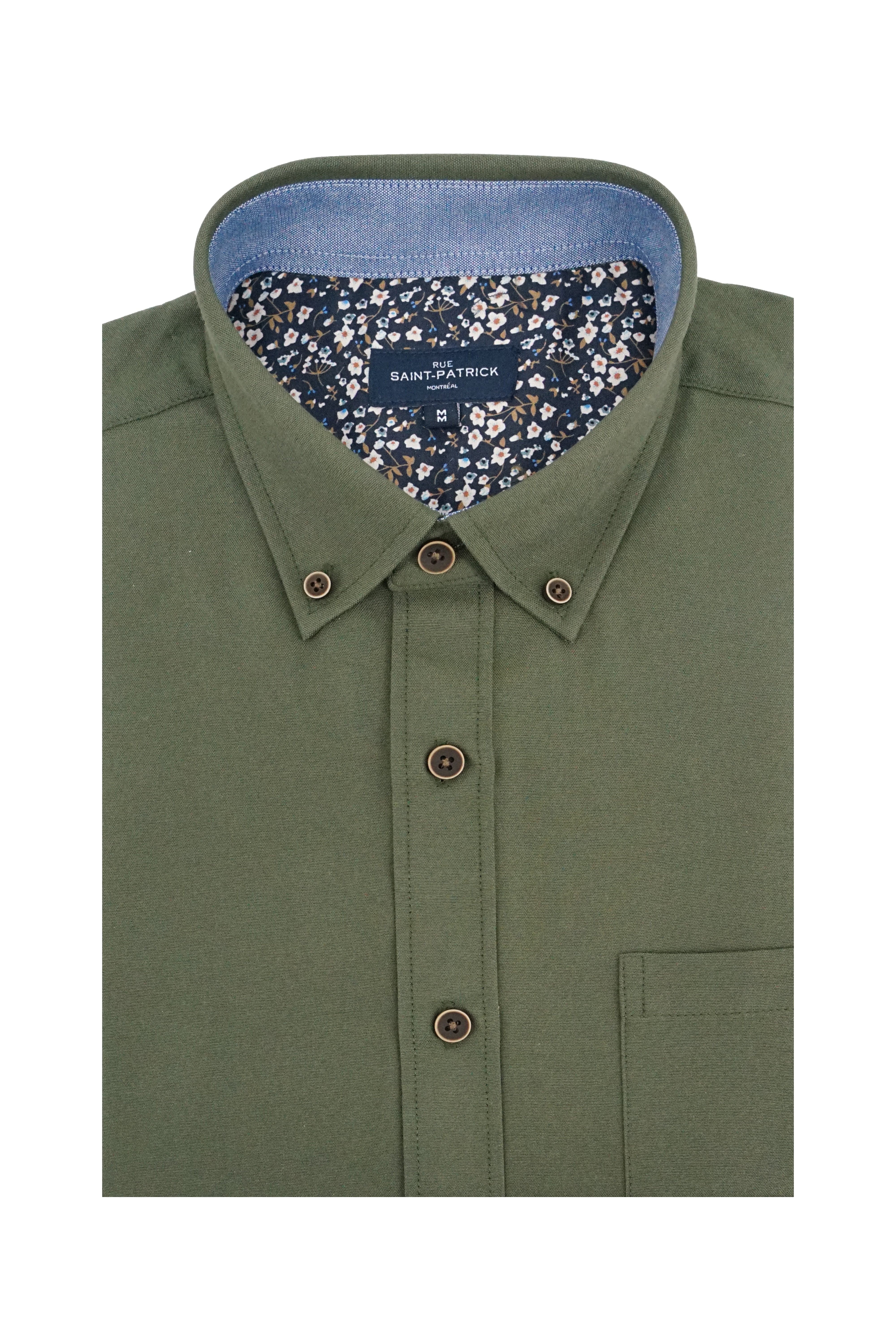 Derry Easy-Care Oxford Shirt in Pine Grove Green
