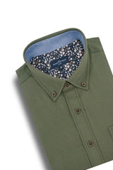 Derry Easy-Care Oxford Shirt in Pine Grove Green