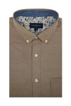 Chemise Oxford facile d'entretien Icaria en marron latte